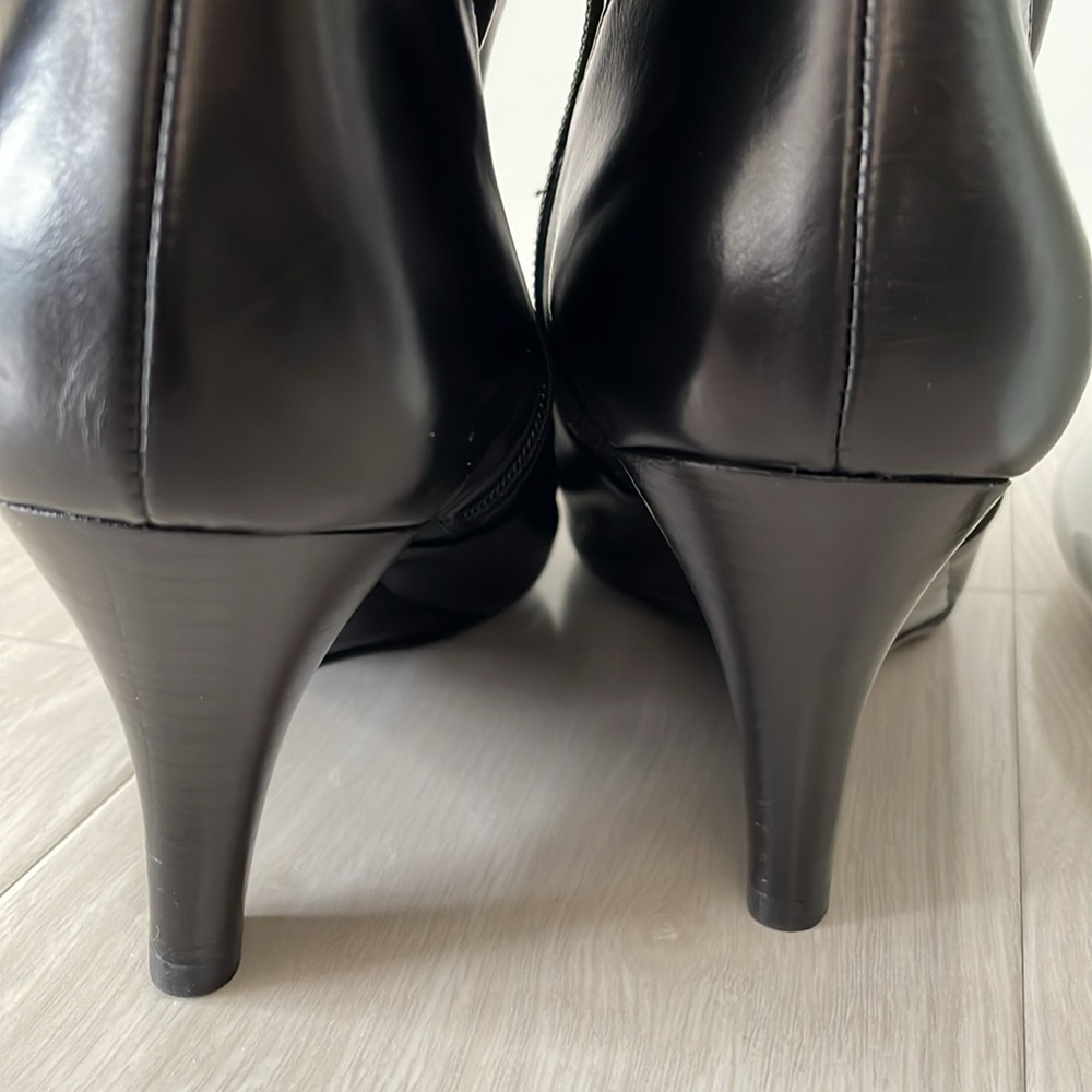 New! Bruno Magli Black Leather Knee Boots - Picture 6 of 11